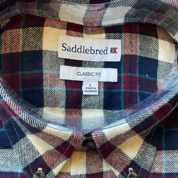 Saddlebred Men's Plaid Flannel Shirt - Red, Blue, White

New with tags - Picture 3 of 4